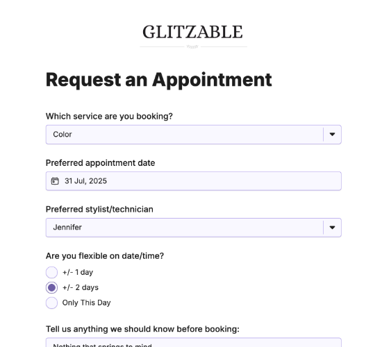 Appointment Request Form